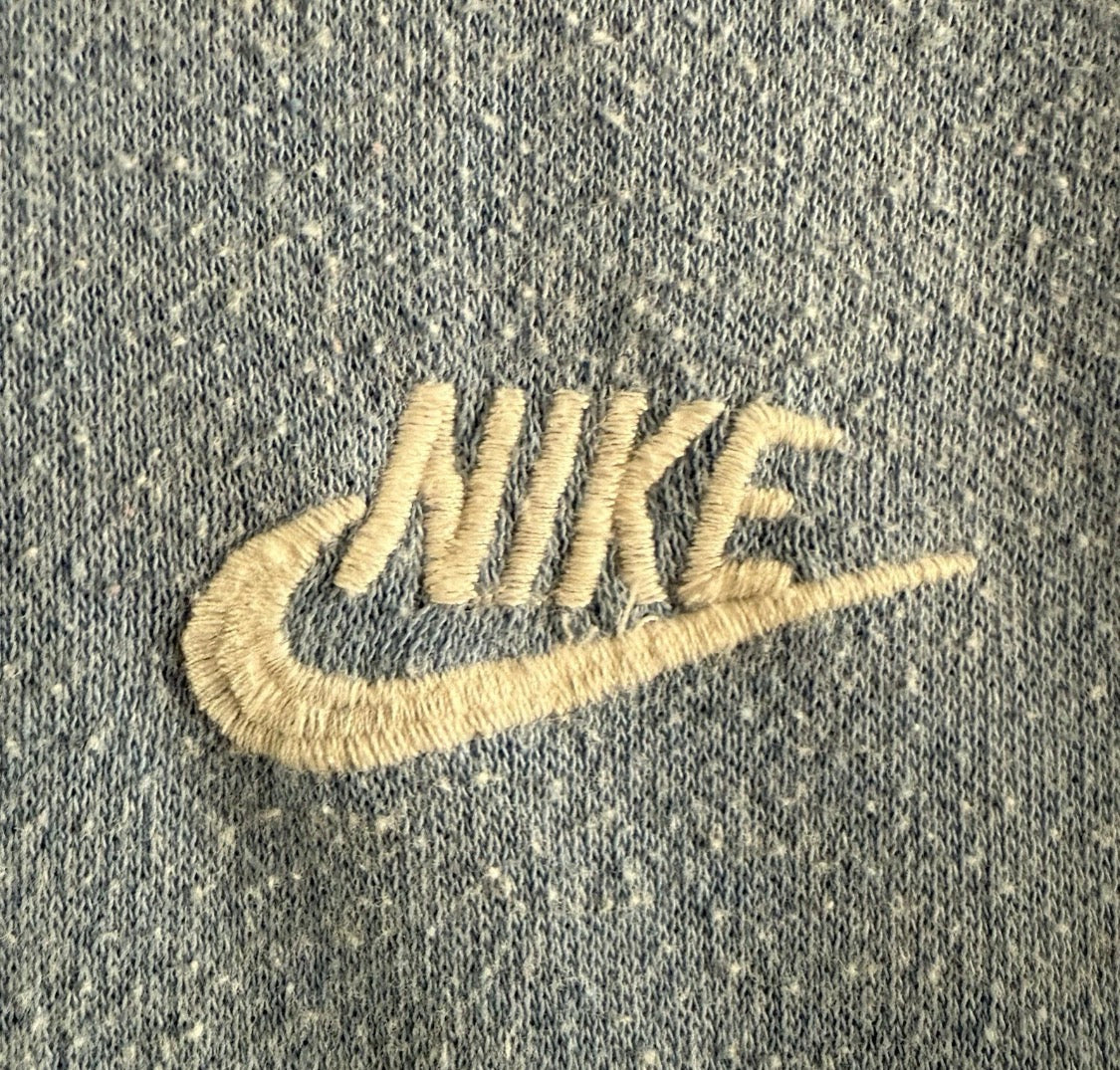 Vintage 1970's Nike Women's Single Stitch Blue Shirt, Small