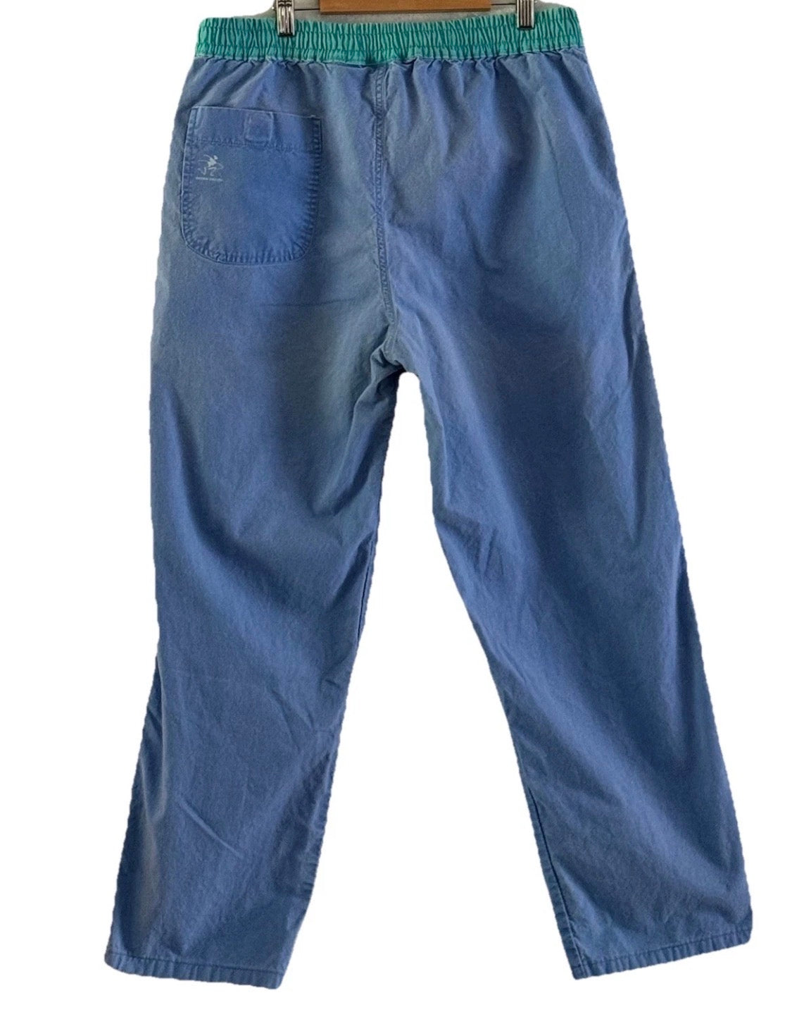 Vintage 1990’s Ocean Pacific OP Baggy 100% Cotton Surf Blue Green Pants, 34