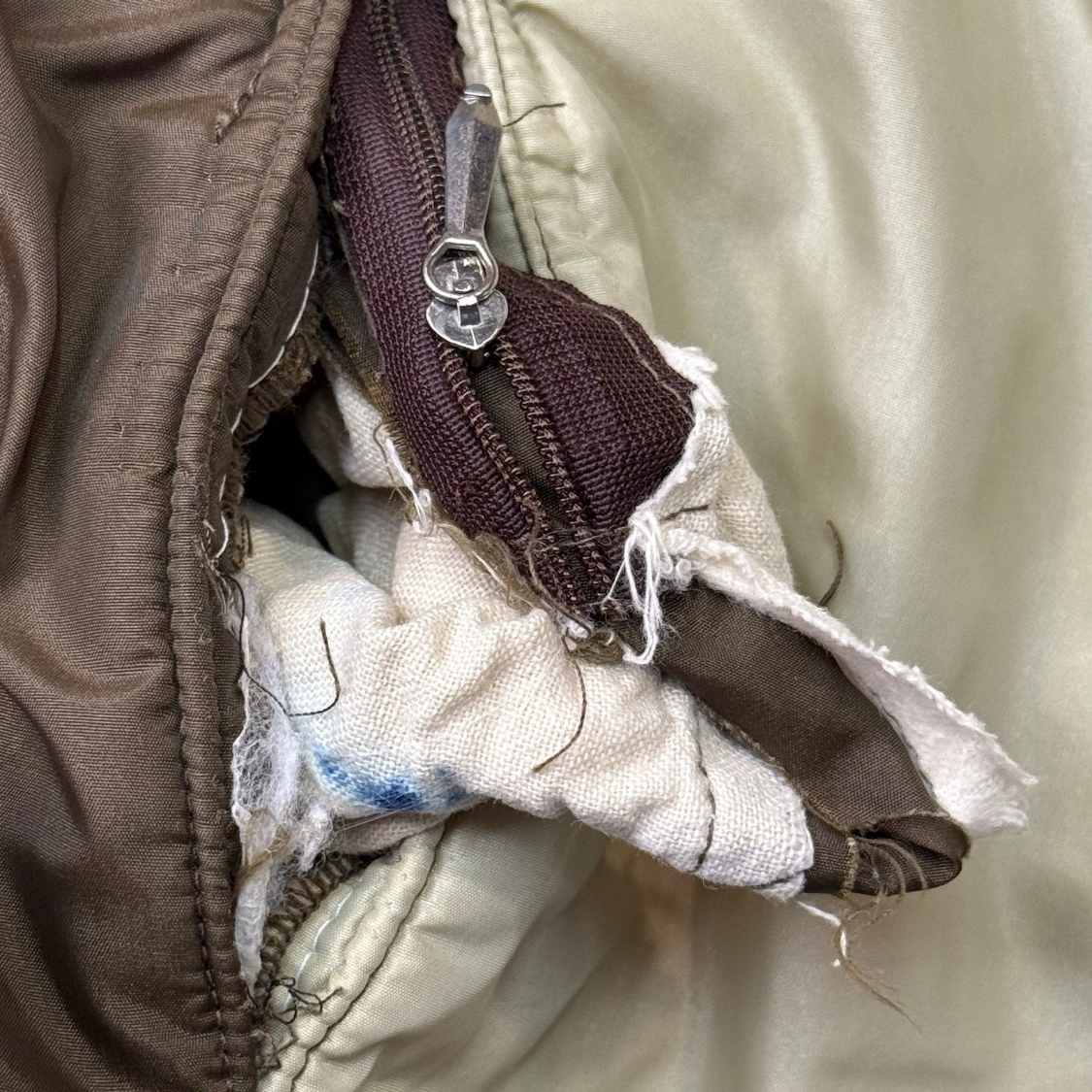 Vintage *PROJECT*1980s Swing West Puffer Ski Jacket Vest Zip Combo, Brown, Med