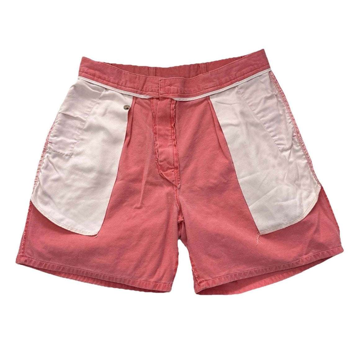 Vintage 1990's Eddie Bauer 100% Cotton Hot Pink Pleated Short,  Mens 36