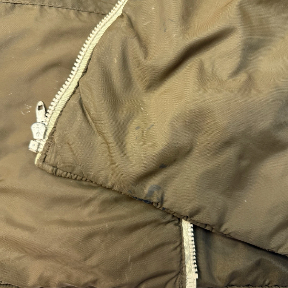 Vintage *PROJECT*1980s Swing West Puffer Ski Jacket Vest Zip Combo, Brown, Med