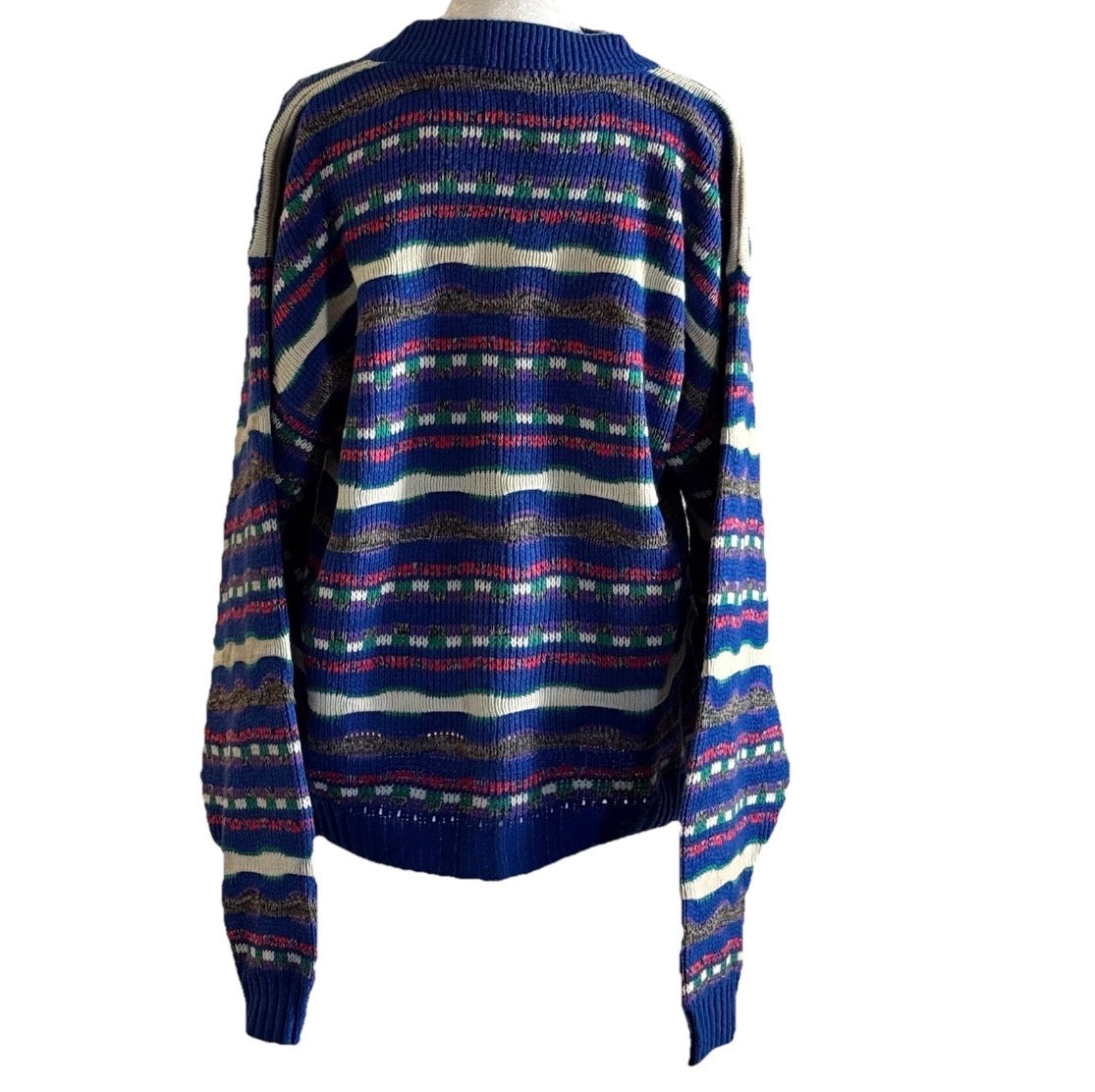 Vintage 1980/90’s  Scandia Acrylic Geometric Design Pullover Sweater  USA, Med