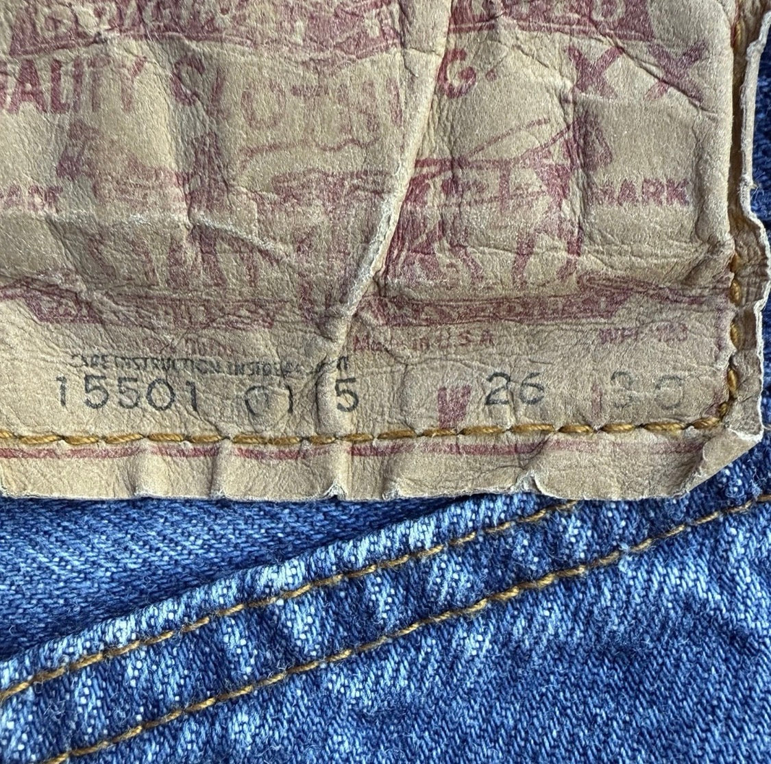 Vintage 1980’s Levi’s Petite Dark Wash High Waist Button Fly  115501-0115 26x30