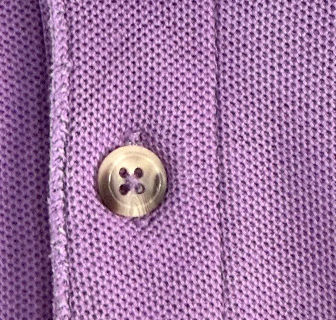 Vintage 1987 Patagonia 100% Cotton Purple Short Sleeve Polo Shirt, Medium