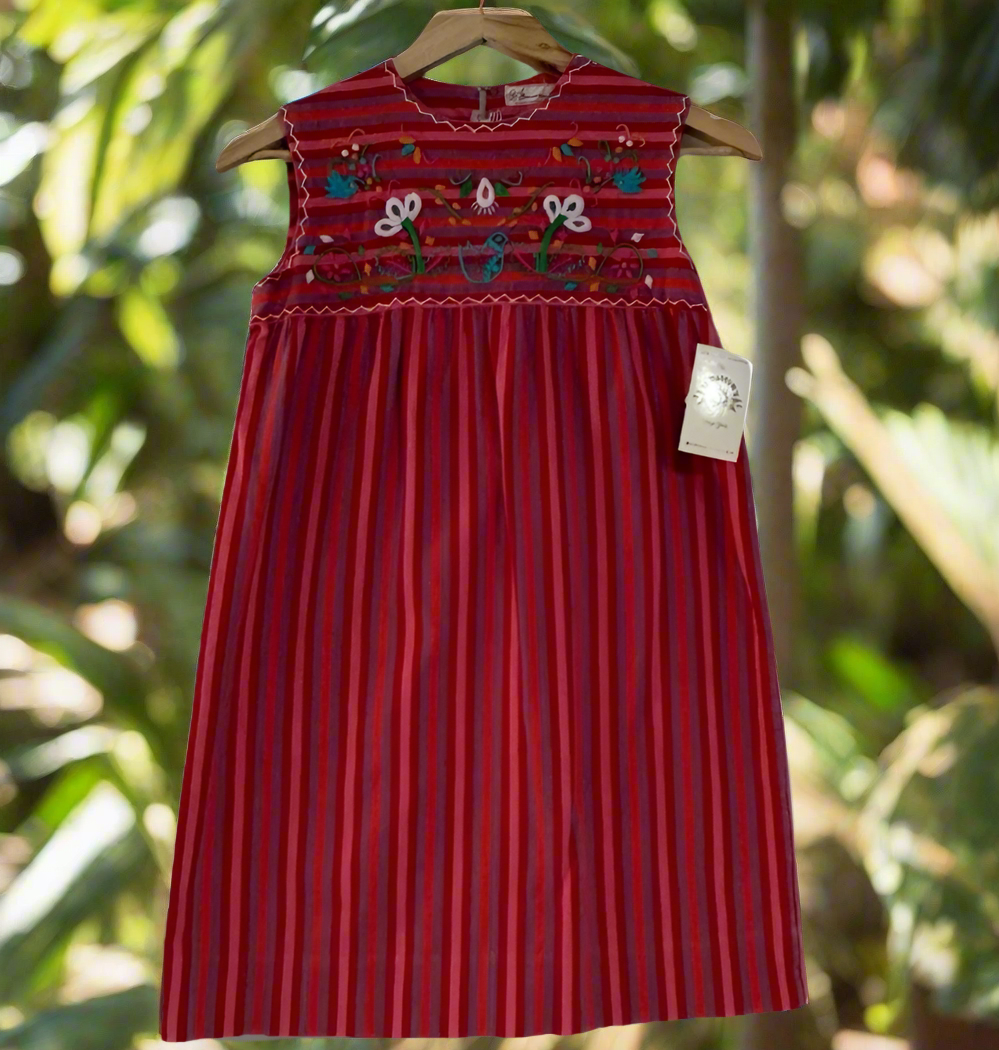 1970’s Jacaranda Vintage Cotton Embroidered Dress