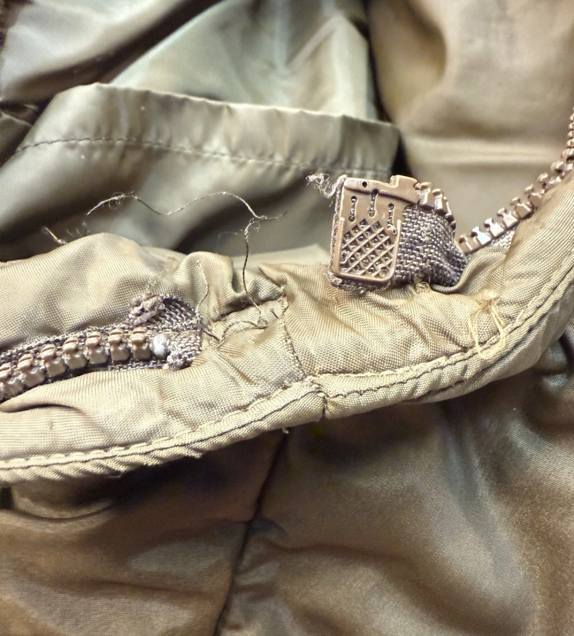 Vintage *PROJECT*1980s Swing West Puffer Ski Jacket Vest Zip Combo, Brown, Med